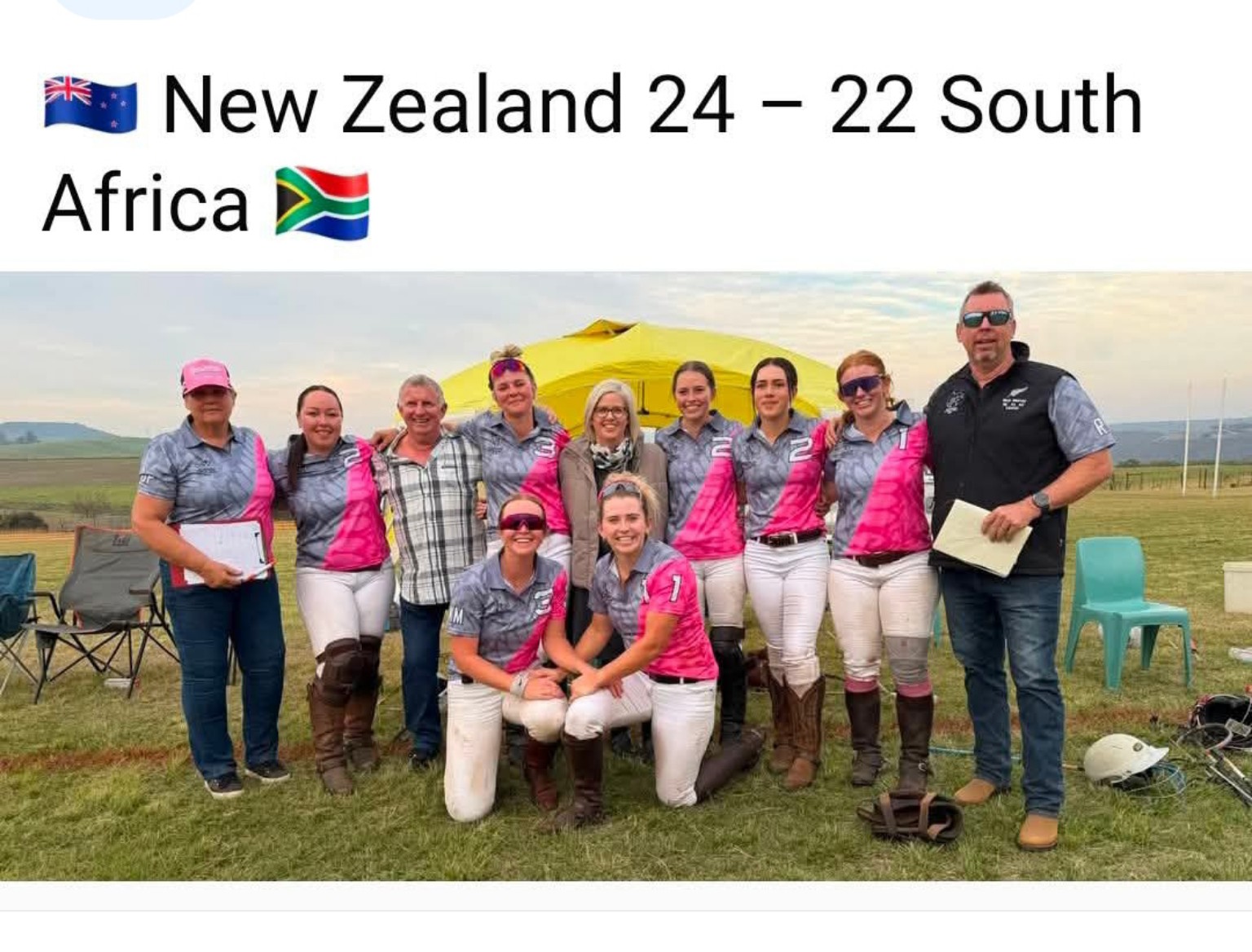 New Zealand Ladies Polocrosse Team during their stay at Ghyllwood Farm in June 2026.